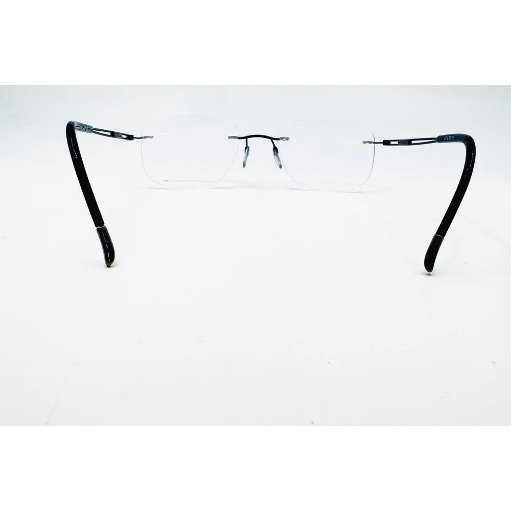 Silhouette Eyeglasses Mens Black Rimless Titan Dynamics 5227 6061 150